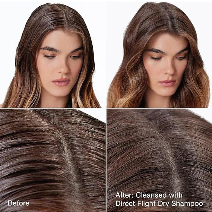 IGK Direct Flight Matcha Dry Shampoo Travel Size | Revives and Refreshes Hair | Oil Absorbing + Texture Boosting | 2.0 Fl Oz (Pack of 2)