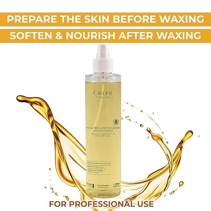 Cirépil Pré & Post Waxing Bundle: Blue Lotion 8.45 fl oz + Depilatory Oil 8.45 fl oz