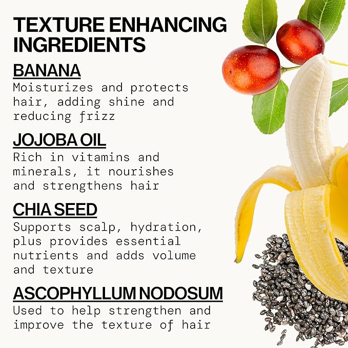 Pacifica Banana Cream Beachy Texture Foam Shampoo – Texturizing Foaming Shampoo for Beachy Waves, Adds Volume & Tousled Look, Sulfate-Free Deep Clean Beauty Vegan & Cruelty-Free Dermatologist Tested