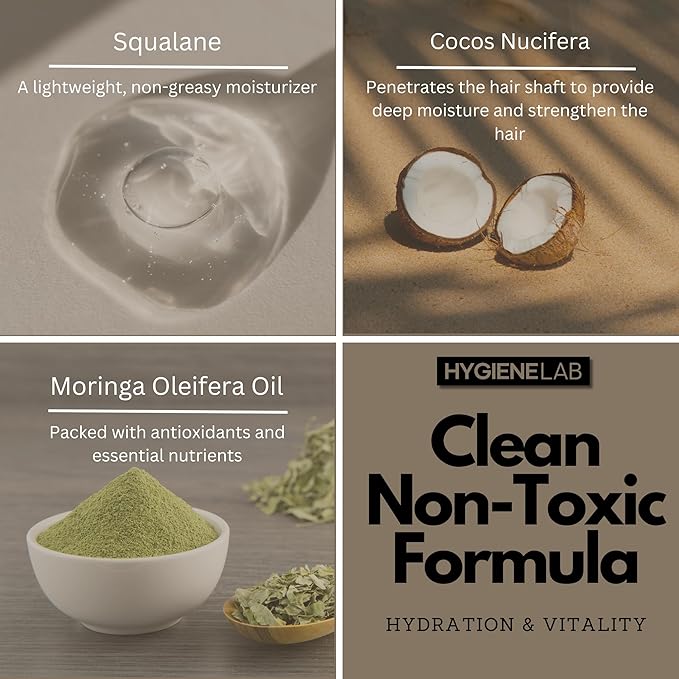 HygieneLab Men's Hair Care Duo– EWG Verified Shampoo (10 fl oz) & Conditioner (10 fl oz) – Fragrance-Free, Paraben-Free Duo for All Hair Types – Gentle Cleanse & Hydration with Premium Formula