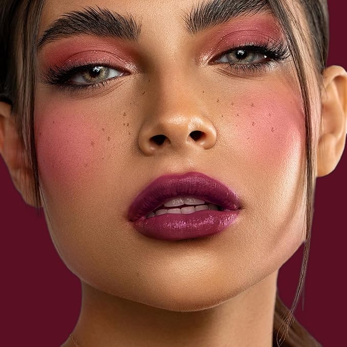 Dark Purple Lipstick for Women Hydrate Glossy Lipstick Moisture Lip Gloss Sheer-Medium Coverage Long Lasting Lipsticks for Dry Lips, DM93 Grape Purple