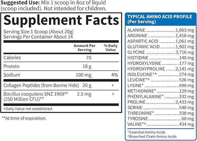 Garden of Life Grass Fed Collagen Peptides Powder Unflavored Collagen Powder for Women Men Hair Skin Nails Joints, Hydrolyzed Collagen Protein Supplements, Collagen for Women & Men, 14 Servings