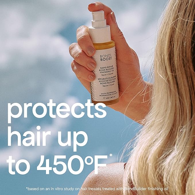 BONDIBOOST Rapid Repair Bond Builder + Heat Protection Finishing Oil [1.86 fl oz], Hair Oil for Damaged Hair, Strengthening & Nourishing Formula for Smoother + Healthier + Shinier Results
