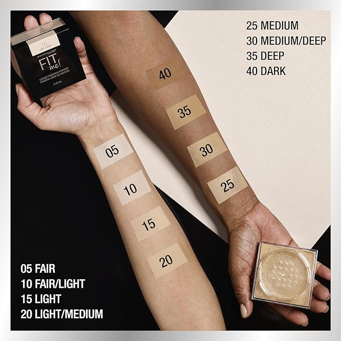 Maybelline Fit Me Loose Setting Powder, Face Powder Makeup & Finishing Powder, Deep, 1 Count