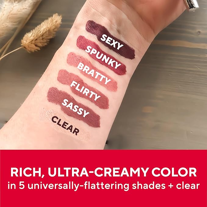 Mirabella Line & Define Lip Definer Lip Pencil, Smoothing & Moisturizing Retractable Lip Liner with Long-Lasting & Ultra-Creamy Formula, Antioxidants Vitamin C & E, & Built-In Sharpener - Sassy