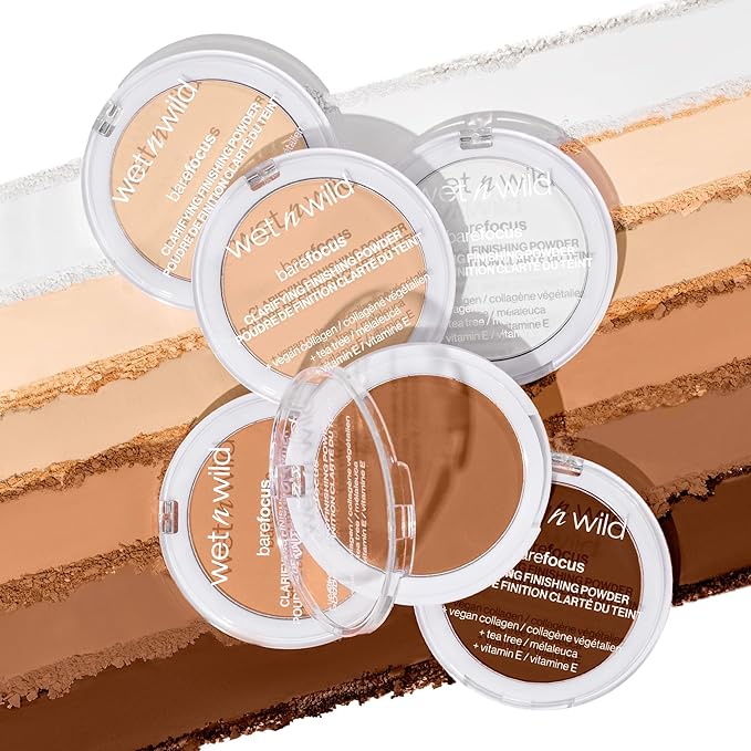 wet n wild Bare Focus Clarifying Finishing Powder | Matte | Pressed Setting Powder Fair-Light (Pack of 2)