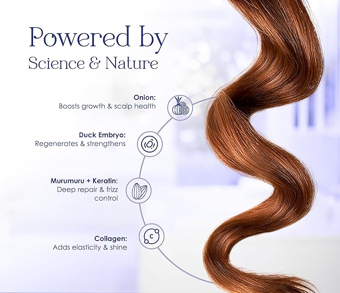 MARVELUX hair care kit with onion shampoo and cauterizing mask: complete system to strengthen hair, deep repair treatment for damaged hair, sulfate-free, growth and shine (250 ml, onion).