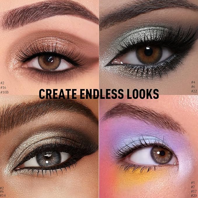 Cream Eyeshadow Stick, Matte Eye Shadow Stick Waterproof Neutral Nude Eyeliner Pencil Crayon Long-Lasting Eye Highlighter Makeup for Older Women Easy to Use High Pigmented, 20 Periwinkle