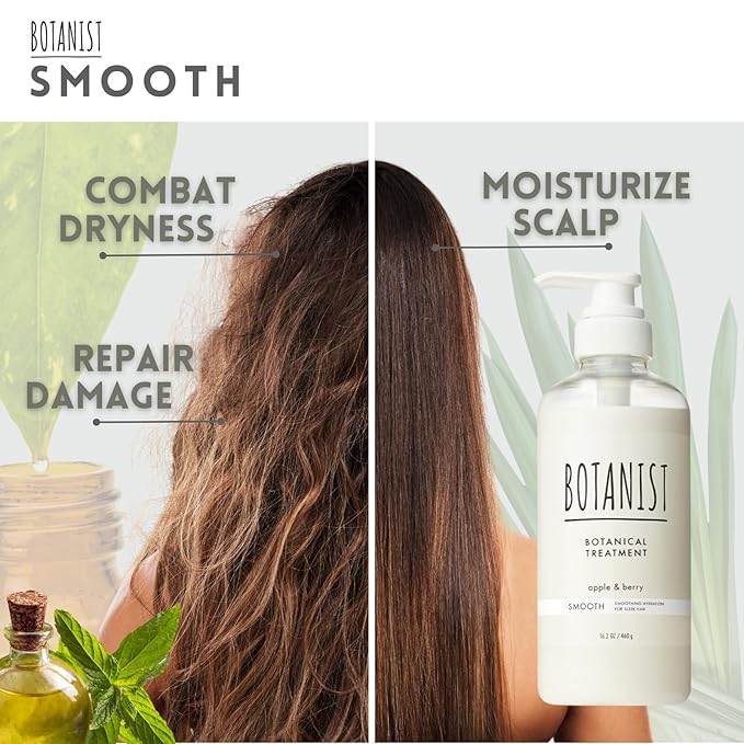 Organic Hair Conditioner for Dry & Frizzy Hair Women & Men, Keratin Treatment by Natural Protein, Macadamia Nut Oil & Jojoba Oil in Japan, Sulfate &Paraben Free, Green Apple& Rose, 16.2 Fl Oz