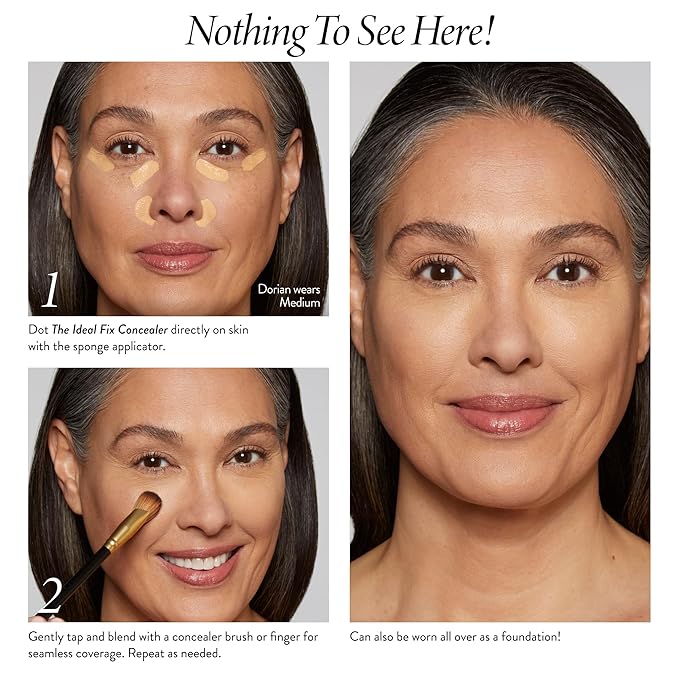 LAURA GELLER NEW YORK The Ideal Fix Concealer - Light - Buildable Medium to Full Coverage Liquid Concealer - Covers Under Eye Dark Circles & Blemishes - Long-Lasting