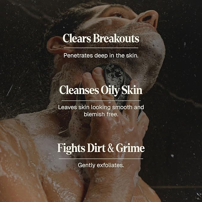 Black Wolf Men’s Charcoal Powder Face Wash - 5 Fl Oz, 2 Pack - Facial Cleanser Removes Unwanted Impurities from Your Skin & Soothes Irritation