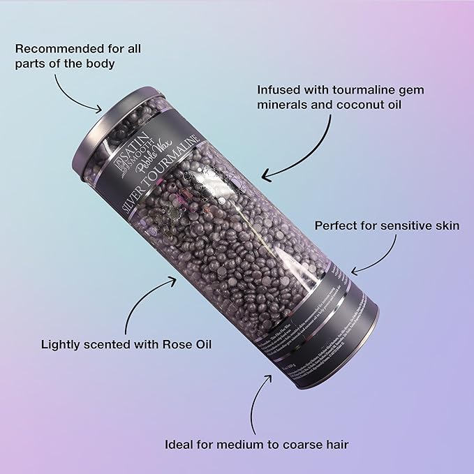 Satin Smooth Silver Tourmaline Thin Film Flex Pebbles Wax™ 23oz