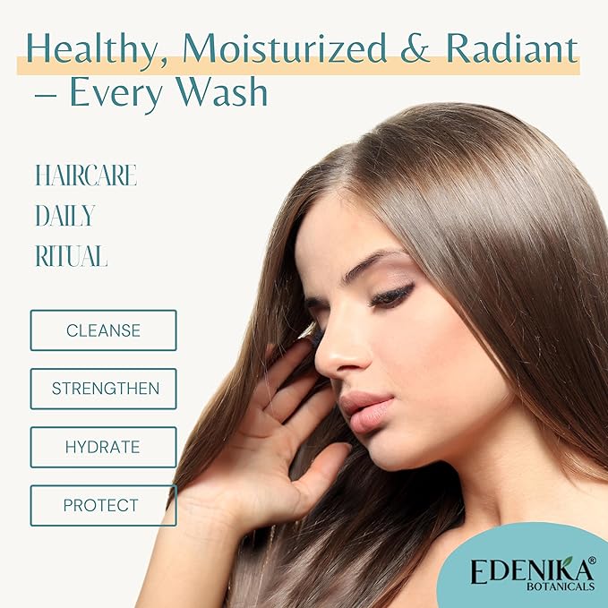 Moroccan Argan Oil Shampoo with Biotin | Repairs Treated, Dry & Damaged Hair, Deeply Hydrating & Nourishing, Paraben & Sulfate Free, Men & Women (16 fl oz Each)