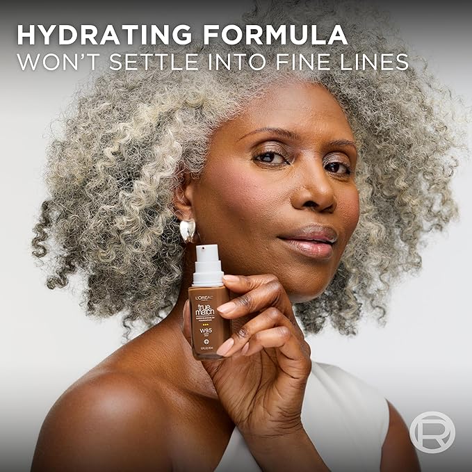 L'Oreal Paris True Match Super-Blendable Foundation, Medium Coverage Liquid Foundation Makeup, W0.5, Light, 1 Fl Oz