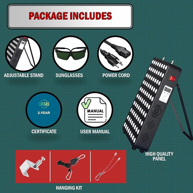 Red Light Therapy Device for Full Body & Face, 660nm & 850nm, Near Infrared Dual-Chip Clinical Grade LED Panel for Beautiful Skin, Weight & Pain Management and Overall Wellness (400-Watts 80-LED)