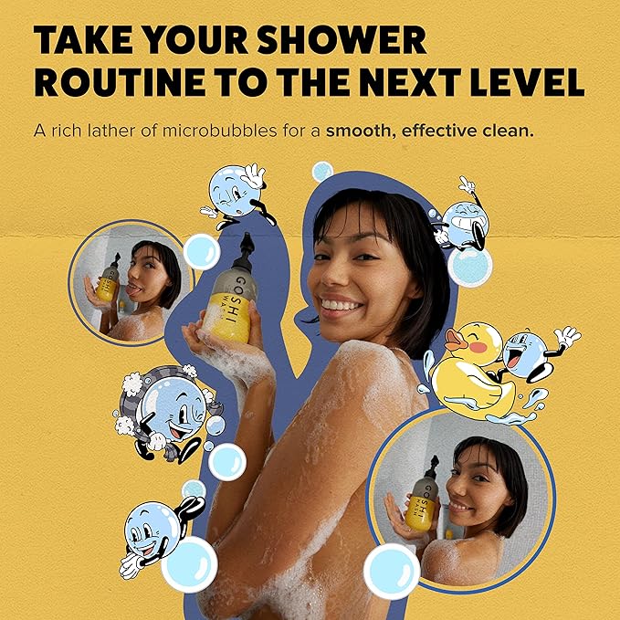 GOSHI Super Vitamin Body Wash 20 oz - pH-Balanced Exfoliating Body Wash for Men and Women - For All Skin Types