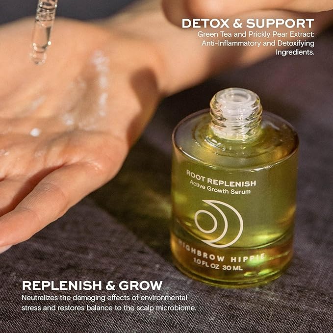 Root Replenish Active Growth Serum | Thicker-Feeling, Denser & Fuller Hair Support | Microbiome-Balancing, Resveratrol & DHT-Blockers | Lightweight Scalp Treatment | 1 fl oz