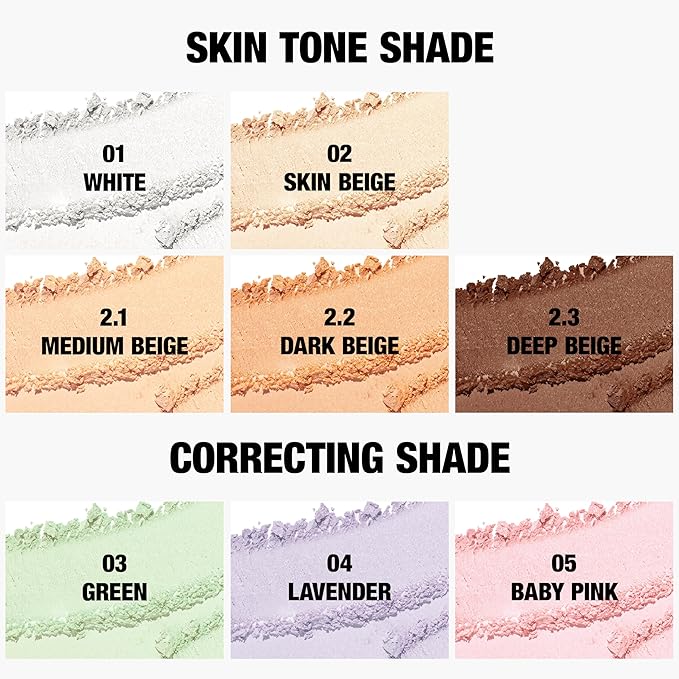 TFIT Translucent Set Finishing Powder - Sebum Control Face Loose Powder, Matte & Silky Finish, Lightweight, Long-lasting, Korean Makeup Setting Powder (2.1 Medium Beige, 0.24 Oz.)