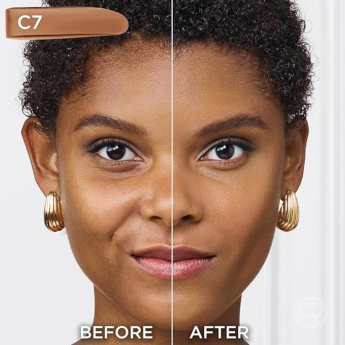 L'Oreal Paris True Match Super-Blendable Foundation, Medium Coverage Liquid Foundation Makeup, C7, Medium Deep, 1 Fl Oz