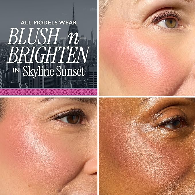 LAURA GELLER NEW YORK Holiday 2025 Limited Edition Baked Blush-n-Brighten Marbleized Blush - Skyline Sunset - Pink Color for Cheeks (01 Skyline Sunset)