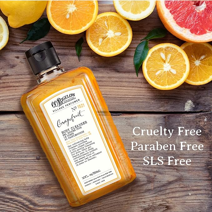 C.O. Bigelow Grapefruit Body Wash, Village Perfumer Moisturizing Body Wash with Aloe Vera, 10 Fl Oz