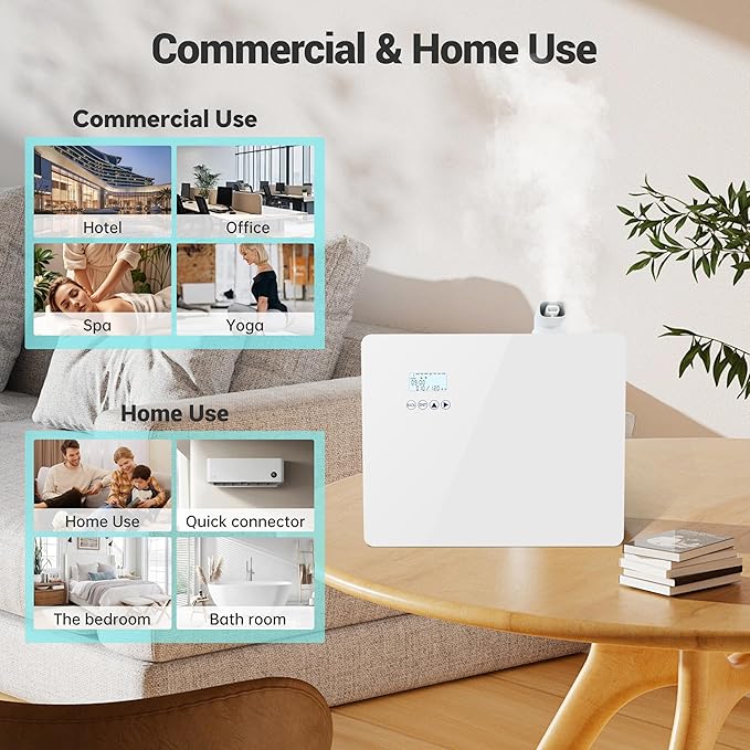 2025 𝐔𝐩𝐠𝐫𝐚𝐝𝐞𝐝 𝟓𝟎𝟎𝟎 𝐒𝐪.𝐅𝐭 1000ml Capacity Waterlesss Essential Oil Diffuser with Wi-Fi Control, Whole House Smart Scent Machine, Cold Air Diffuser Tech for Whole Home, Hotel, Party