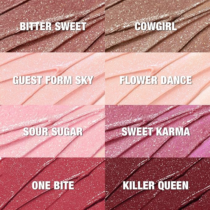 FOCALLURE Glisten Opal Shine Lipstick, High Impact Lip Color, Moisturizing Tinted Lip Balm, Lightweight & Hydrating Formula for Lip Care, GUEST FORM SKY