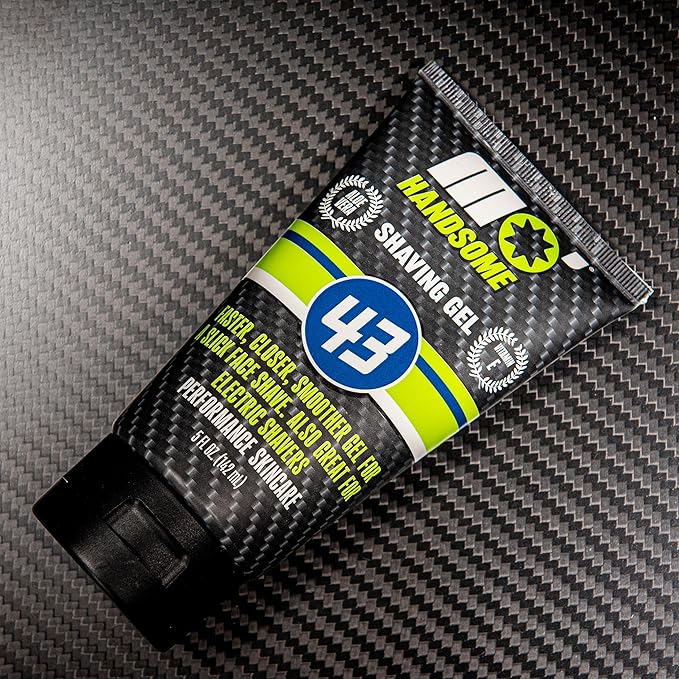Mo' Handsome Premium Shave Gel for Men – Smooth Glide Formula for a Close Shave – Use with Razor Blades or Wet/Dry Electric Shavers – Hydrating & Skin-Soothing, Aloe Vera & Vitamin E