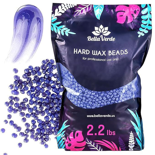 Bella Verde Wax Beans 2.2lb - Hard Wax Beads for Hair Removal - Multipurpose Home Waxing Kit for Men and Women