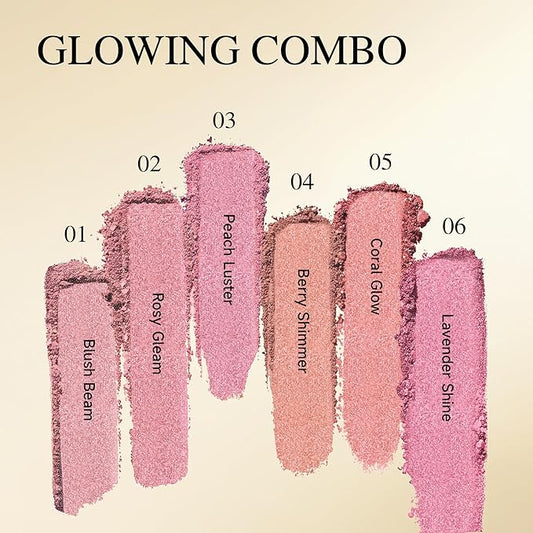 Luminous Blush Powder-Multi-Use Formula, Ultra-Fine & Smooth, Longer-Lasting Wear with Natural Luminous Glow (01#)