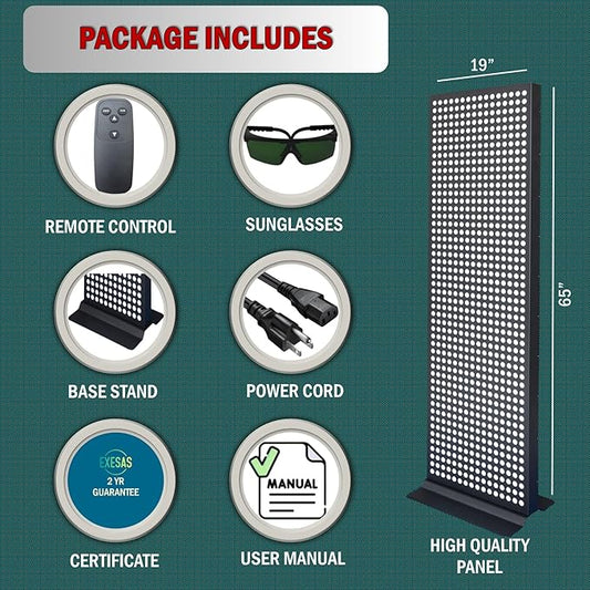 Red Light Therapy Device for Full Body, 630nm, 660nm, 810nm & 850nm, Near Infrared Dual-Chip Clinical Grade LED Panel for Smooth Skin, Weight & Pain Management and Overall Wellness (4000-Watt 800-LED)