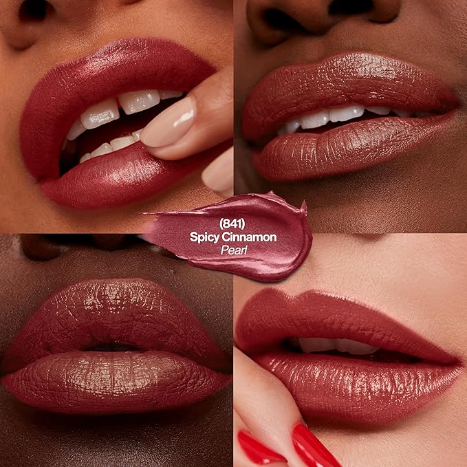 Revlon Super Lustrous Lipstick, Creamy Formula For Soft, Fuller-Looking Lips, Moisturized Feel, 641 Spicy Cinnamon, 0.15 oz