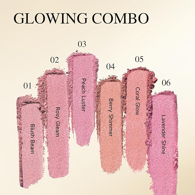 Luminous Blush Powder-Multi-Use Formula, Ultra-Fine & Smooth, Longer-Lasting Wear with Natural Luminous Glow (04#)