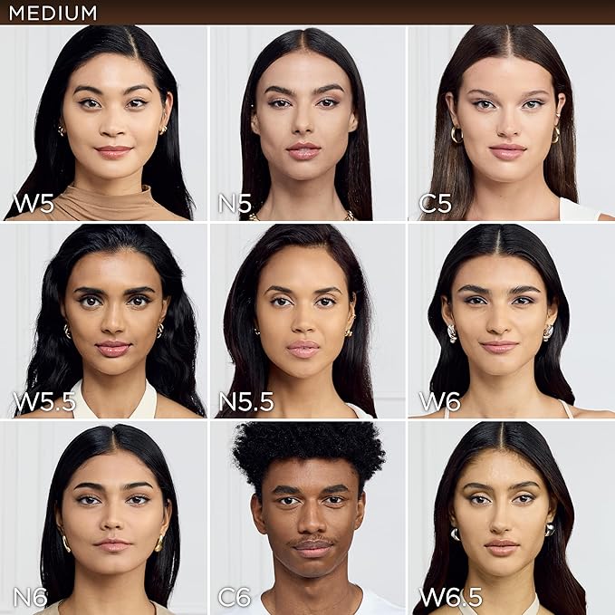 L'Oreal Paris True Match Super-Blendable Foundation, Medium Coverage Liquid Foundation Makeup, W6.5, Medium, 1 Fl Oz