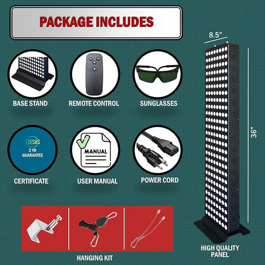 Red Light Therapy Device for Full Body & Face, 660nm & 850nm, Near Infrared Dual-Chip Clinical Grade LED Panel for Beautiful Skin, Weight & Pain Management and Overall Wellness (1000-Watts 200-LED)