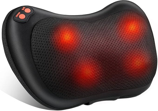 Brelley Neck and Back Massager with Heat Electric Shiatsu Deep Tissue Kneading Massage for Neck, Back, Shoulders, and Legs Gift for Men Women, Christmas, Mother's Day & Father's Day
