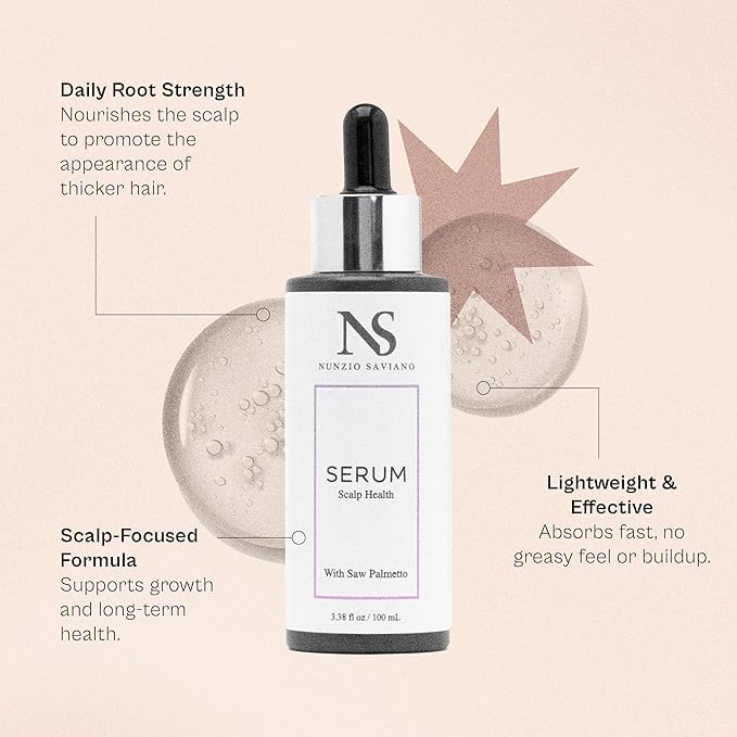 Nunzio Saviano Scalp Health Serum – Supports Hair Growth, Reduces Thinning & Strengthens Roots – With Saw Palmetto, Biotin & Probiotics for Hair – Made in Italy – 3.38 oz