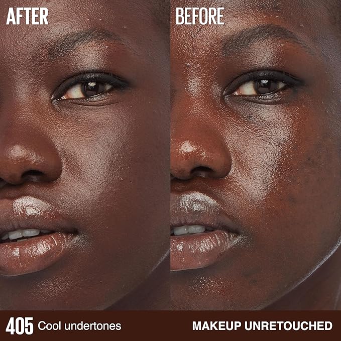 Maybelline Super Stay Lumi-Matte Foundation, Lightweight and Buildable Full Coverage Foundation Makeup For Up To 30HR Wear, 405, 1 Count