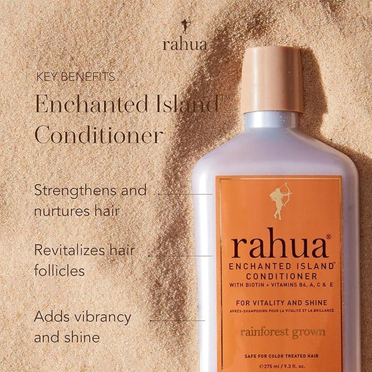 Rahua Enchanted Island Hair Conditioner with Biotin, 9.3 Fl Oz, Supports Strength, Hair Growth & Shine, All Hair Types, Vitamin C, E, A, B6, Coconut Guava Scent, Nourishing Hair Care for Men and Women