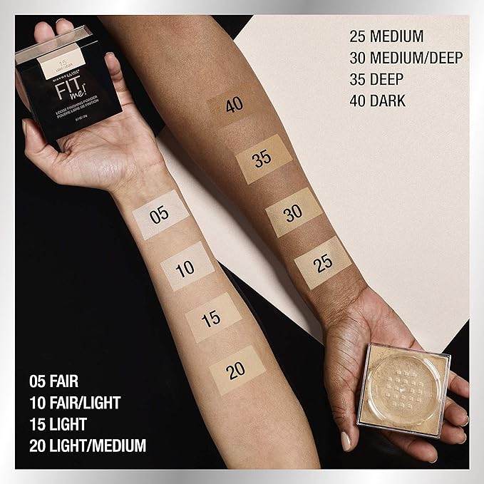 Maybelline Fit Me Loose Setting Powder, Face Powder Makeup & Finishing Powder, Fair, 1 Count