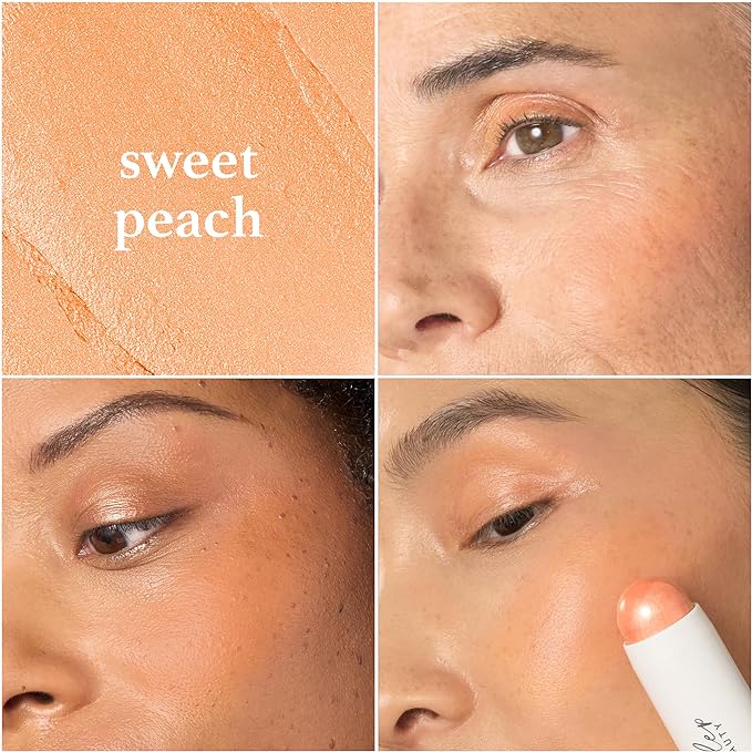 Julep Skip The Brush Cream to Powder Blush Stick - Sweet Peach - Blendable and Buildable Color - 2-in-1 Blush and Lip Makeup Stick