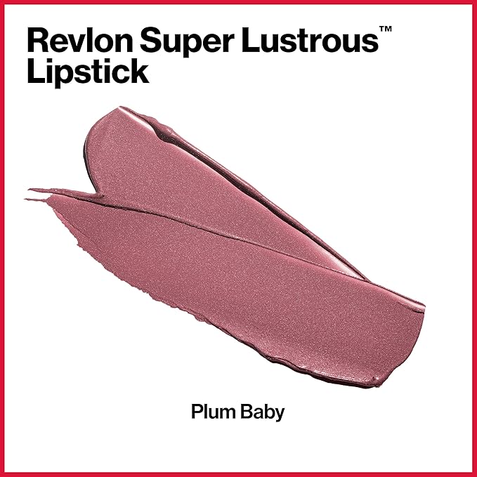 Revlon Super Lustrous Lipstick, Creamy Formula For Soft, Fuller-Looking Lips, Moisturized Feel, 467 Plum Baby, 0.15 oz