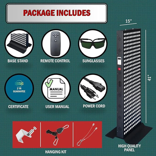 Red Light Therapy Device for Full Body & Face, 660nm & 850nm, Near Infrared Dual-Chip Clinical Grade LED Panel for Beautiful Skin, Weight & Pain Management and Overall Wellness (1620_Watts 324_LED)