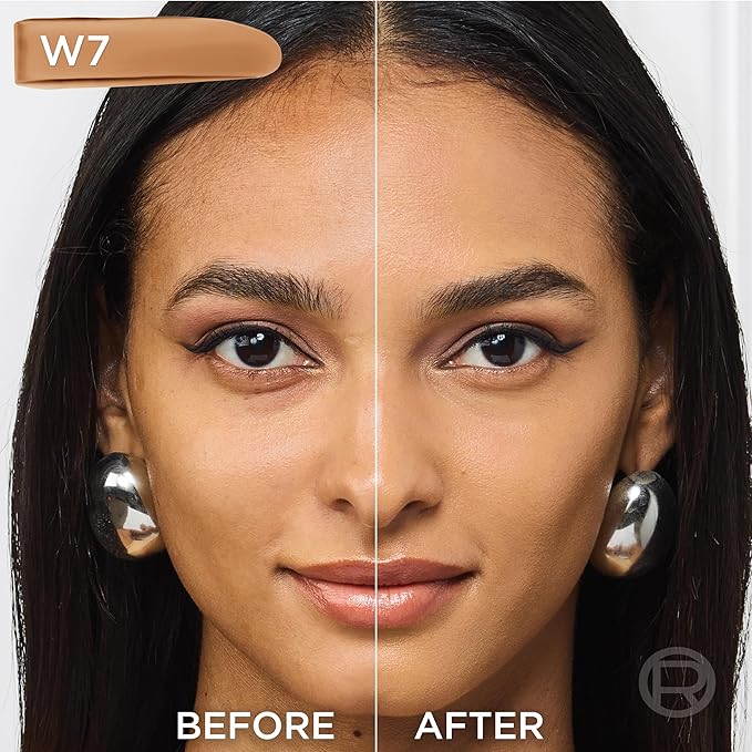 L'Oreal Paris True Match Super-Blendable Foundation, Medium Coverage Liquid Foundation Makeup, W7, Medium Deep, 1 Fl Oz