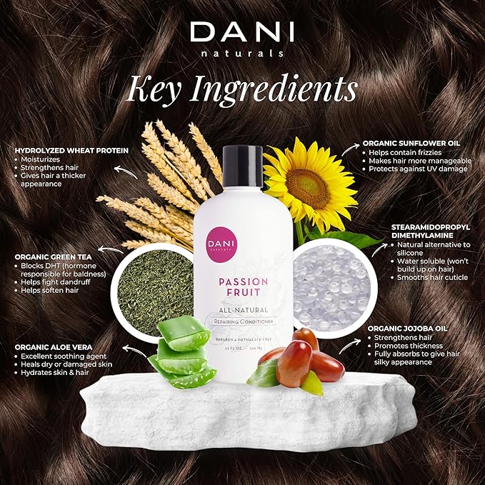 Naturals Conditioner – Passion Fruit, Nourishing & Hydrating for All Hair Types, Promotes Healthy Scalp & Hair Follicles, Vegan & Color-Safe, 12 oz