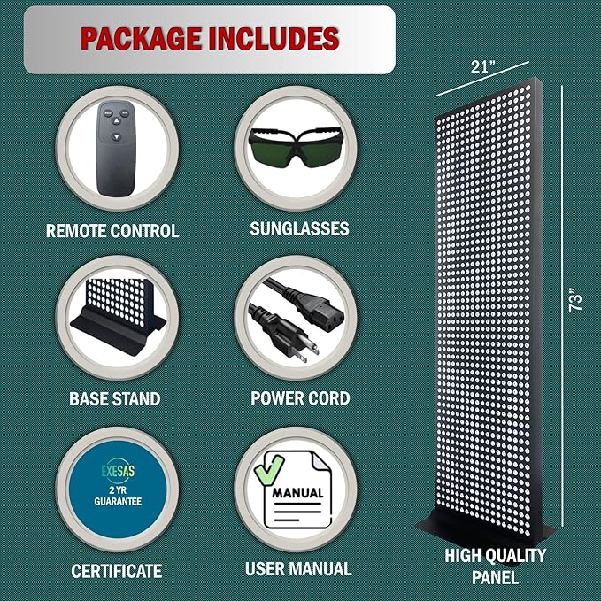 Red Light Therapy Device for Full Body, 630nm, 660nm, 810nm & 850nm, Near Infrared Dual-Chip Clinical Grade LED Panel for Smooth Skin, Weight & Pain Management and Overall Wellness (5040-PRO 1008LED)