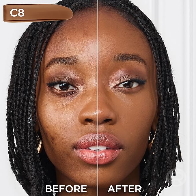 L'Oreal Paris True Match Super-Blendable Foundation, Medium Coverage Liquid Foundation Makeup, C8, Medium Deep, 1 Fl Oz