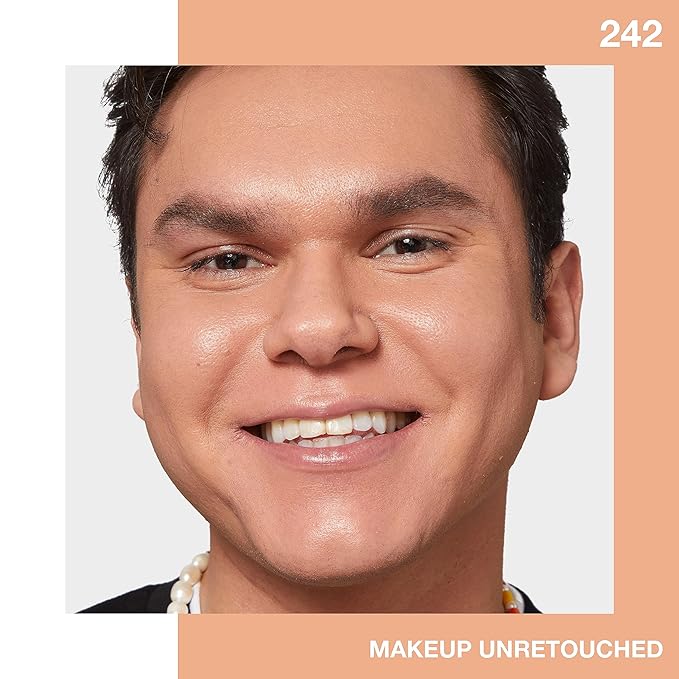 Maybelline Fit Me Matte + Poreless Liquid Oil-Free Foundation Makeup, Light Honey, 1 Count (Packaging May Vary)